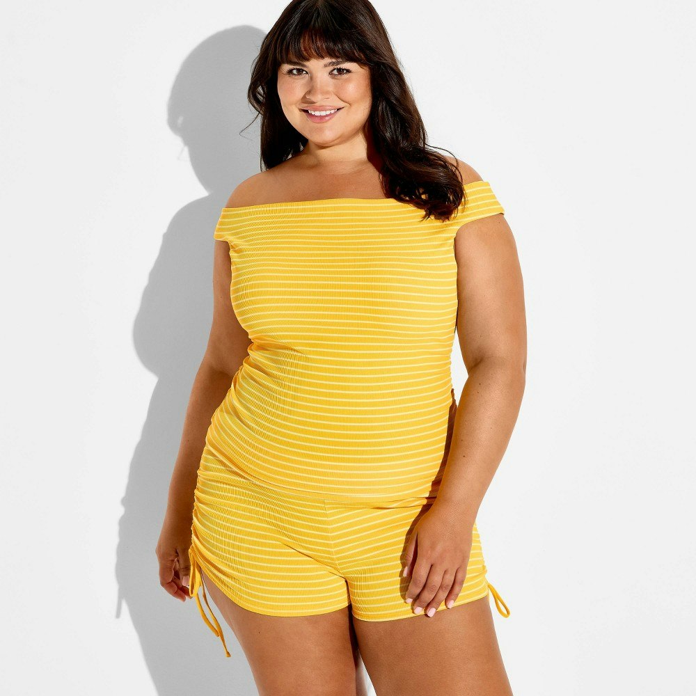 Wild Fable Women's Off-the-Shoulder Striped Top 2X: $15 Wild Fable Women's Off-the-Shoulder Striped Top 2X: $15