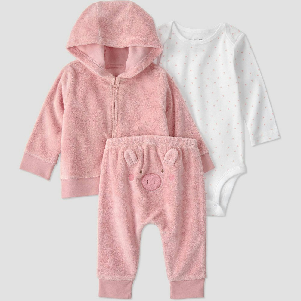 Carter's Just One You Baby Girls' Piglet Bodysuit, Pants, and Jacket 3-Piece Set: $11 Carter's Just One You Baby Girls' Piglet Bodysuit, Pants, and Jacket 3-Piece Set: $11