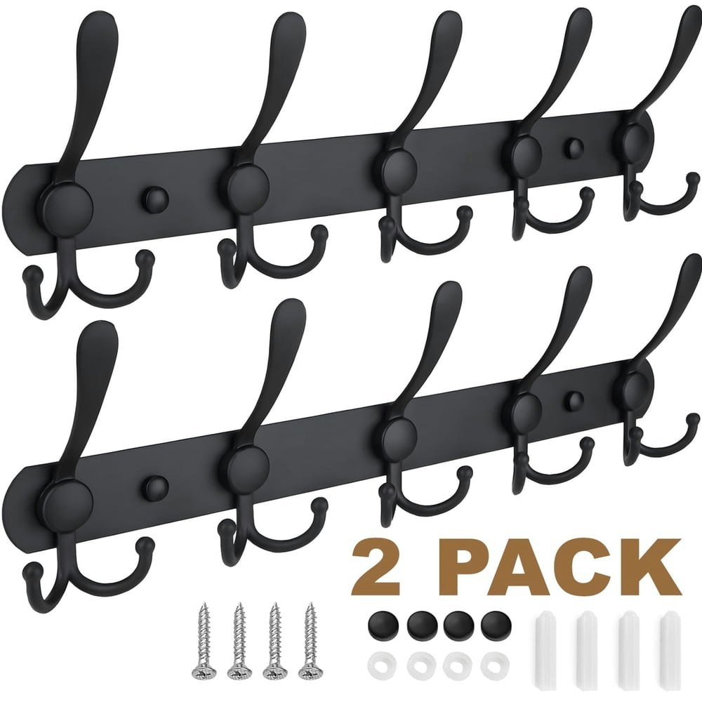 Aovky 16-Inch Stainless Steel Wall-Mounted Coat Rack 2-Pack: $15.14 Aovky 16-Inch Stainless Steel Wall-Mounted Coat Rack 2-Pack: $15.14