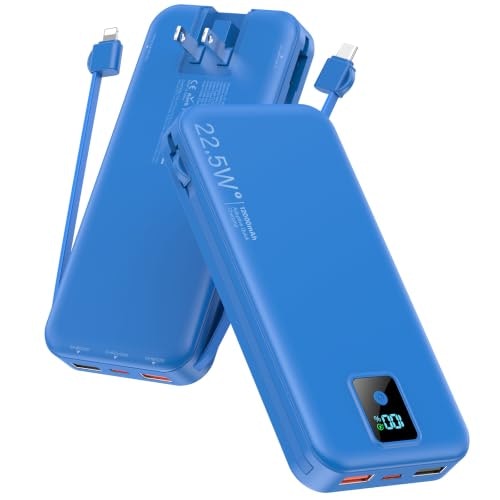 Rngsnoy 12,000mAh 22.5W Portable Charger w/ Built-in Cable and Wall Plug: $25.49 Rngsnoy 12,000mAh 22.5W Portable Charger w/ Built-in Cable and Wall Plug: $25.49