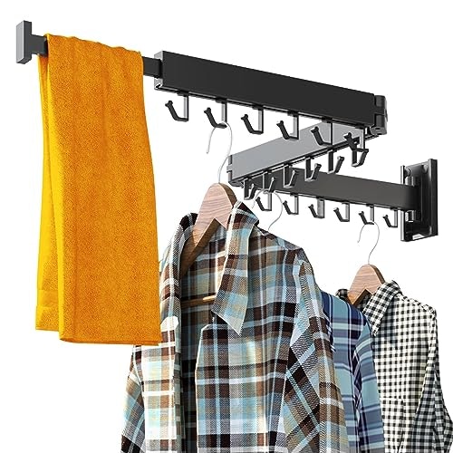 Heilaiyi Wall-Mounted Retractable Clothes Drying Rack: $33.99