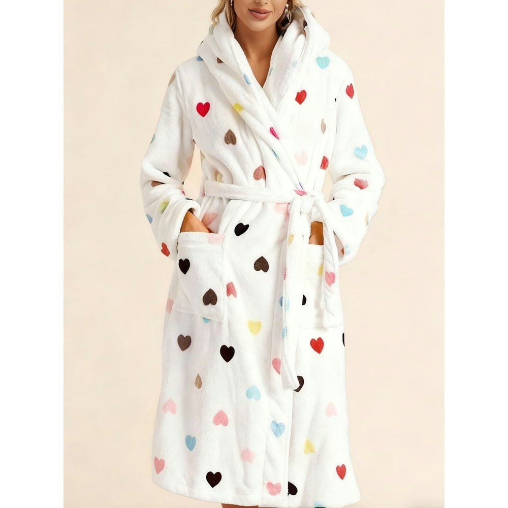 UvN Women's Hooded Plush Fleece Bathrobe: $27.98 UvN Women's Hooded Plush Fleece Bathrobe: $27.98