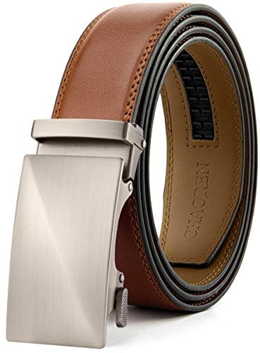 Chaoren Men's Leather Ratchet Belt: $12.74