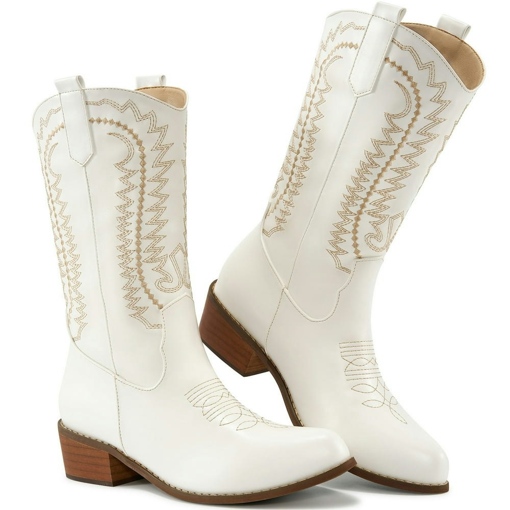 Ecetana Women's Embroidered Wide Calf Western Cowboy Boots: $38.99 Ecetana Women's Embroidered Wide Calf Western Cowboy Boots: $38.99
