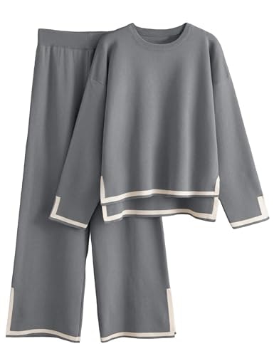 Tanming Women's 2-Piece Long Sleeve Knit Sweater and Wide Leg Lounge Set: $42.49 Tanming Women's 2-Piece Long Sleeve Knit Sweater and Wide Leg Lounge Set: $42.49