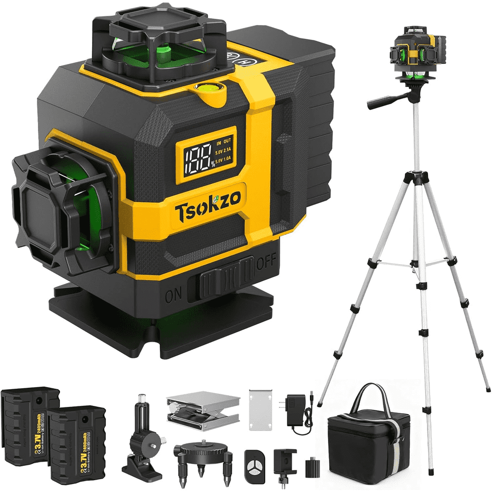 4D 16-Line Green Laser Level with Tripod and 2 Batteries: $59.18 4D 16-Line Green Laser Level with Tripod and 2 Batteries: $59.18