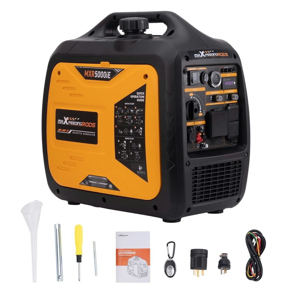 Maxpeedingrods 5,000-Watt Gas-Powered Inverter Generator: $490.99