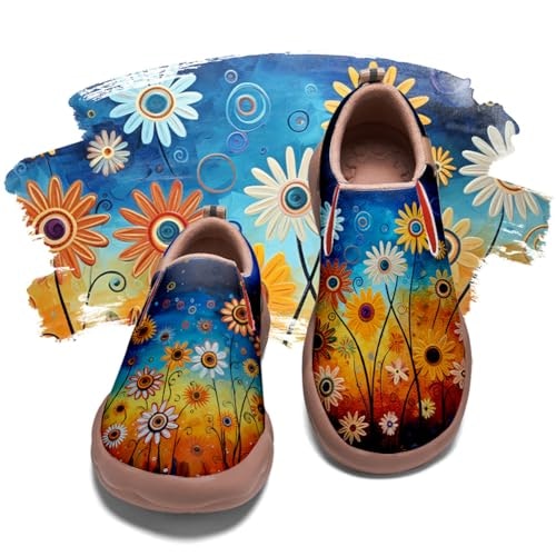 Women's Art Painted Leather Slip-On Loafers: $67.99 Women's Art Painted Leather Slip-On Loafers: $67.99