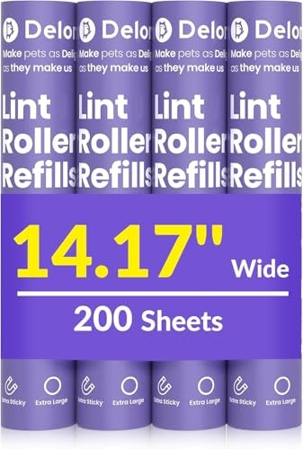 Delomo 14.17-inch Lint Roller Refills 4-Pack: $17.64 Delomo 14.17-inch Lint Roller Refills 4-Pack: $17.64