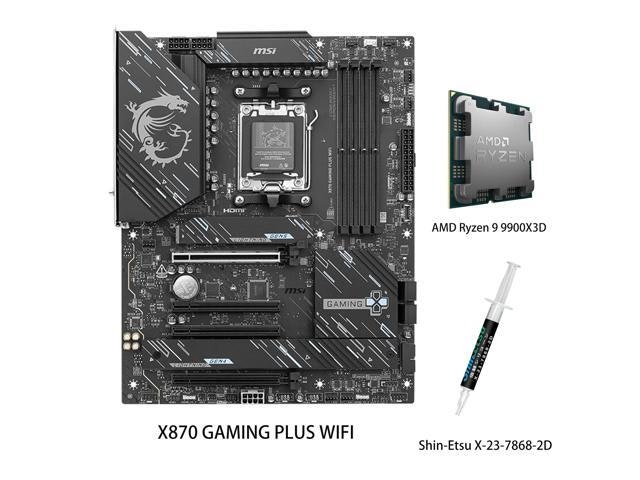 MSI X870 Gaming Plus WiFi Motherboard and AMD Ryzen 9 9900X3D CPU Combo: $1,259.99