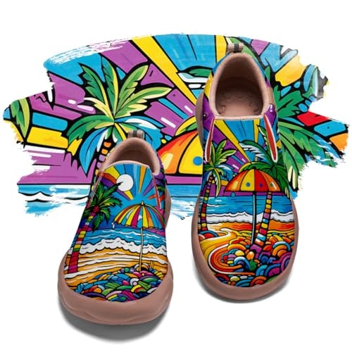 Women's Art Painted Leather Slip-On Loafers: $67.99 Women's Art Painted Leather Slip-On Loafers: $67.99