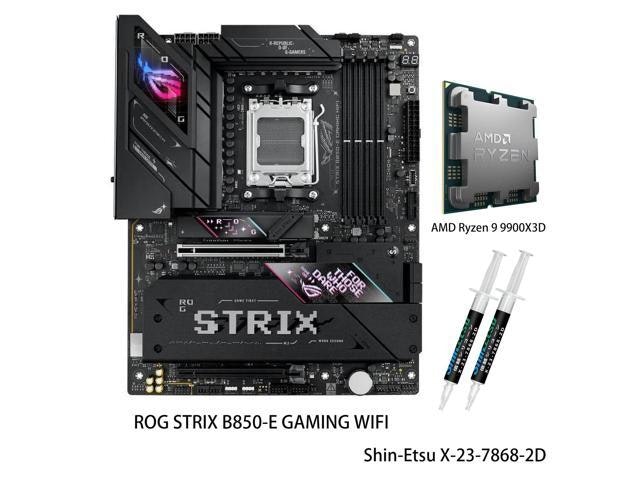 Asus ROG Strix B850-E Gaming WiFi Motherboard and AMD Ryzen 9 9900X3D CPU Combo: $1,459.99
