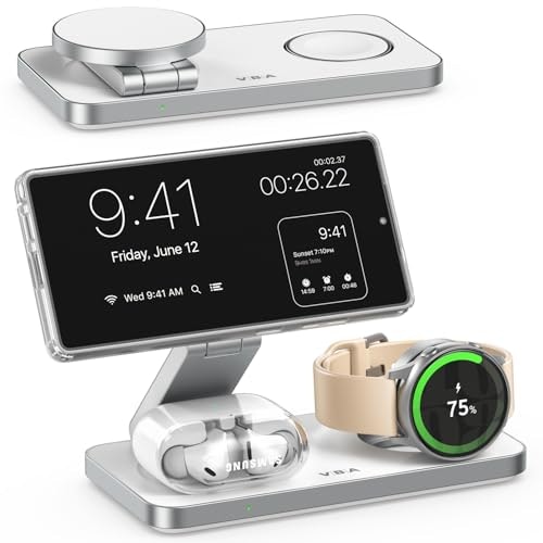 3-in-1 Magnetic Foldable Wireless Charging Station for Samsung Devices: $35.99 3-in-1 Magnetic Foldable Wireless Charging Station for Samsung Devices: $35.99