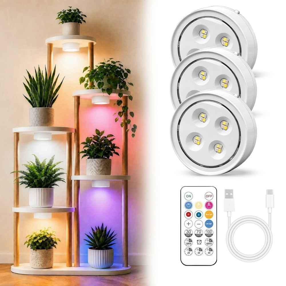 Full Spectrum LED Grow Light 3-Pack: $25.99 Full Spectrum LED Grow Light 3-Pack: $25.99