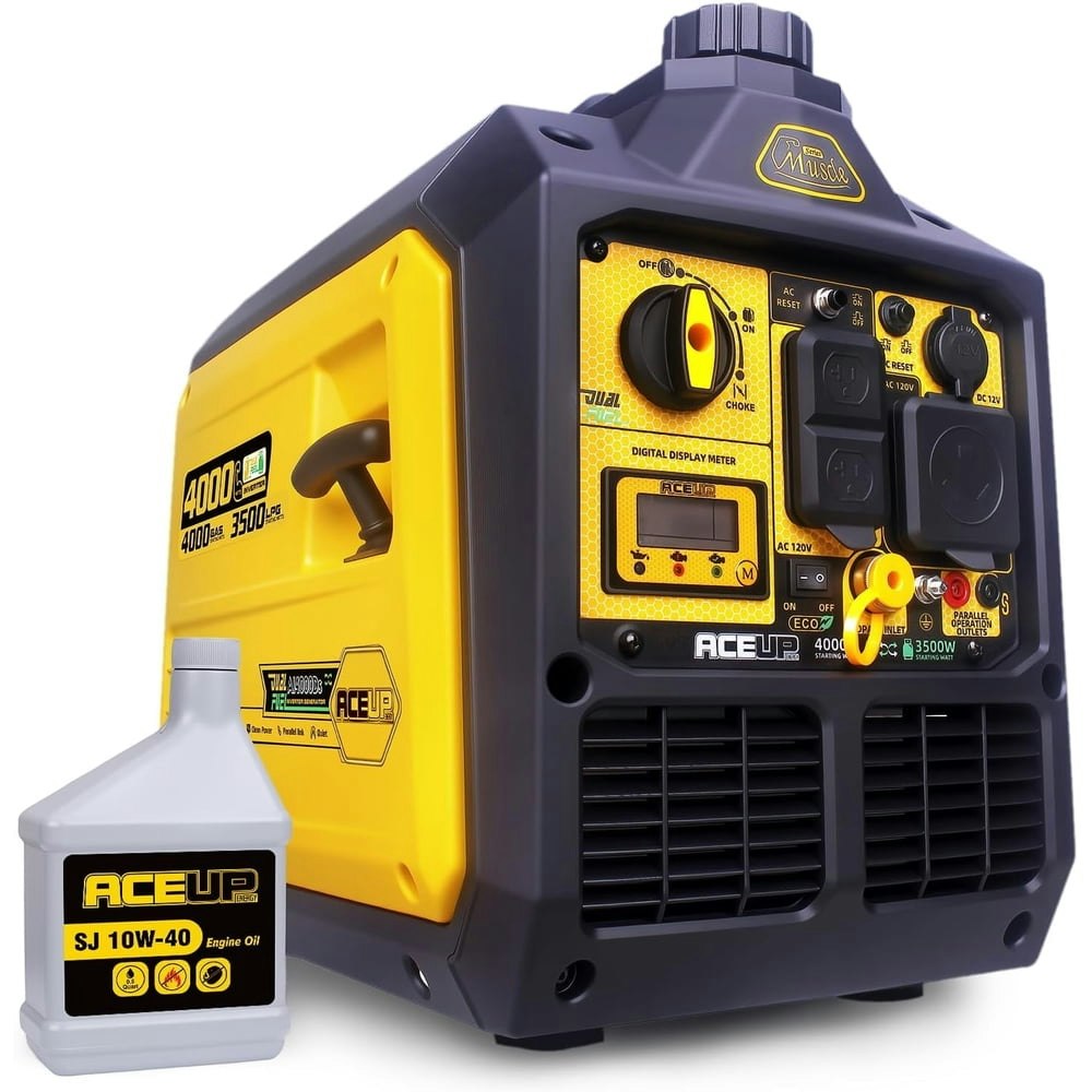 Aceup Energy 4,000-Watt Dual Fuel Portable Inverter Generator: $469.99 Aceup Energy 4,000-Watt Dual Fuel Portable Inverter Generator: $469.99