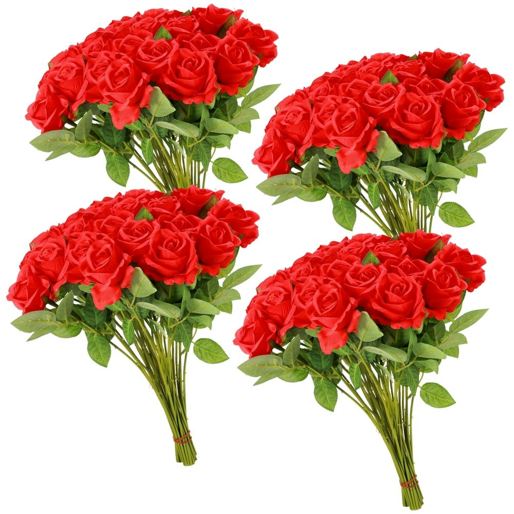 Armscye 36-Piece Artificial Silk Rose Bouquet: $10
