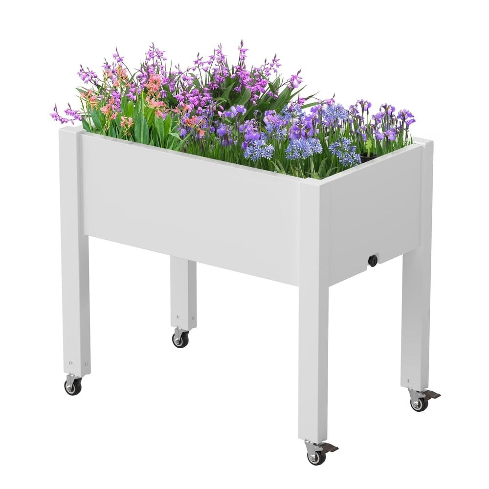 Elevated Raised Garden Bed with Wheels: $59.99 Elevated Raised Garden Bed with Wheels: $59.99