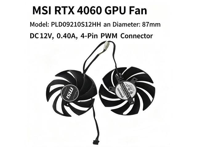 MSI RTX 4060 and 4070 Ventus 2X Graphics Card Replacement Cooling Fan: $30.89