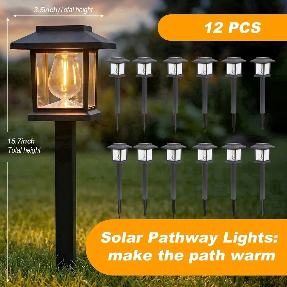 Solar Pathway Lights 12-Pack: $29.99 Solar Pathway Lights 12-Pack: $29.99