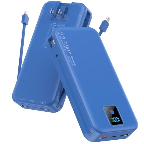 Rngsnoy 20,000mAh 22.5W Portable Charger with Built-in Cable and Wall Plug: $32.98 Rngsnoy 20,000mAh 22.5W Portable Charger with Built-in Cable and Wall Plug: $32.98