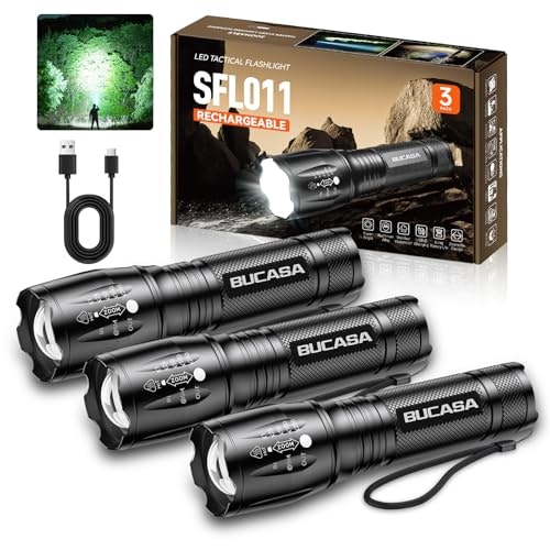 Bucasa Rechargeable LED Flashlight 3-Pack: $14.24 Bucasa Rechargeable LED Flashlight 3-Pack: $14.24