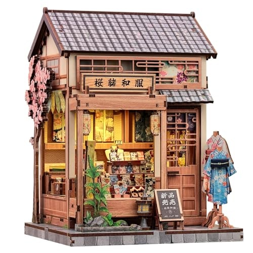 Cutebee Japanese Sakura Kimono Shop Book Nook DIY Kit: $31.99 Cutebee Japanese Sakura Kimono Shop Book Nook DIY Kit: $31.99