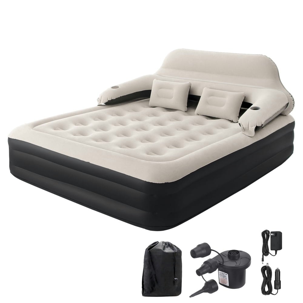 Honeydrill 15-inch Queen Air Mattress with Headboard: $99.99 Honeydrill 15-inch Queen Air Mattress with Headboard: $99.99