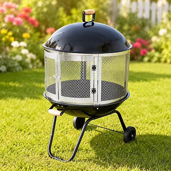 28-inch Portable Wood Burning Steel Fire Pit: $120.04 28-inch Portable Wood Burning Steel Fire Pit: $120.04