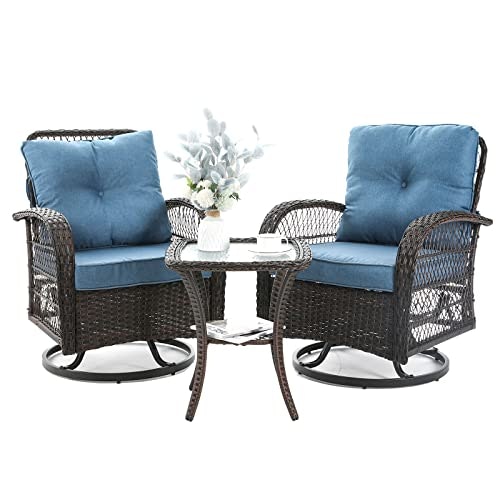 3-Piece Outdoor Swivel Glider Bistro Set: $263.49 3-Piece Outdoor Swivel Glider Bistro Set: $263.49