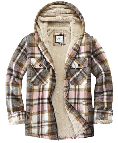 Windfit Women's Full Zip Fleece Sherpa-Lined Flannel Jacket: $33.99 Windfit Women's Full Zip Fleece Sherpa-Lined Flannel Jacket: $33.99