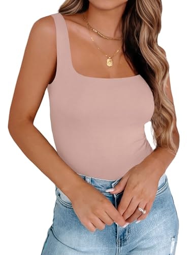 Zeagoo Double Lined Square Neck Tank Top: $13.44