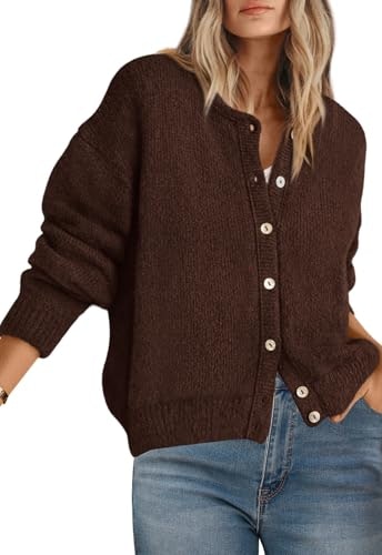 Prettygarden Women's Long Sleeve Crewneck Button Down Sweater: $32.97 Prettygarden Women's Long Sleeve Crewneck Button Down Sweater: $32.97