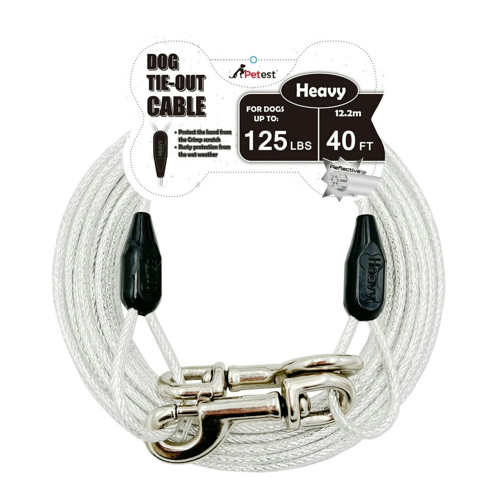 Petest 40-Foot Reflective Tie-Out Cable for Dogs: $19.99 Petest 40-Foot Reflective Tie-Out Cable for Dogs: $19.99