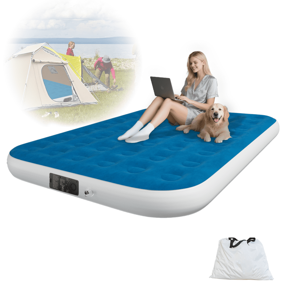 Queen 10-Inch Flocked Air Mattress with Built-in Pump: $39.99 Queen 10-Inch Flocked Air Mattress with Built-in Pump: $39.99