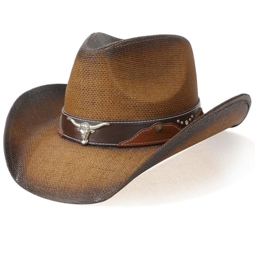 WQWOVRVO Straw Cowboy Hat: $27.98 WQWOVRVO Straw Cowboy Hat: $27.98