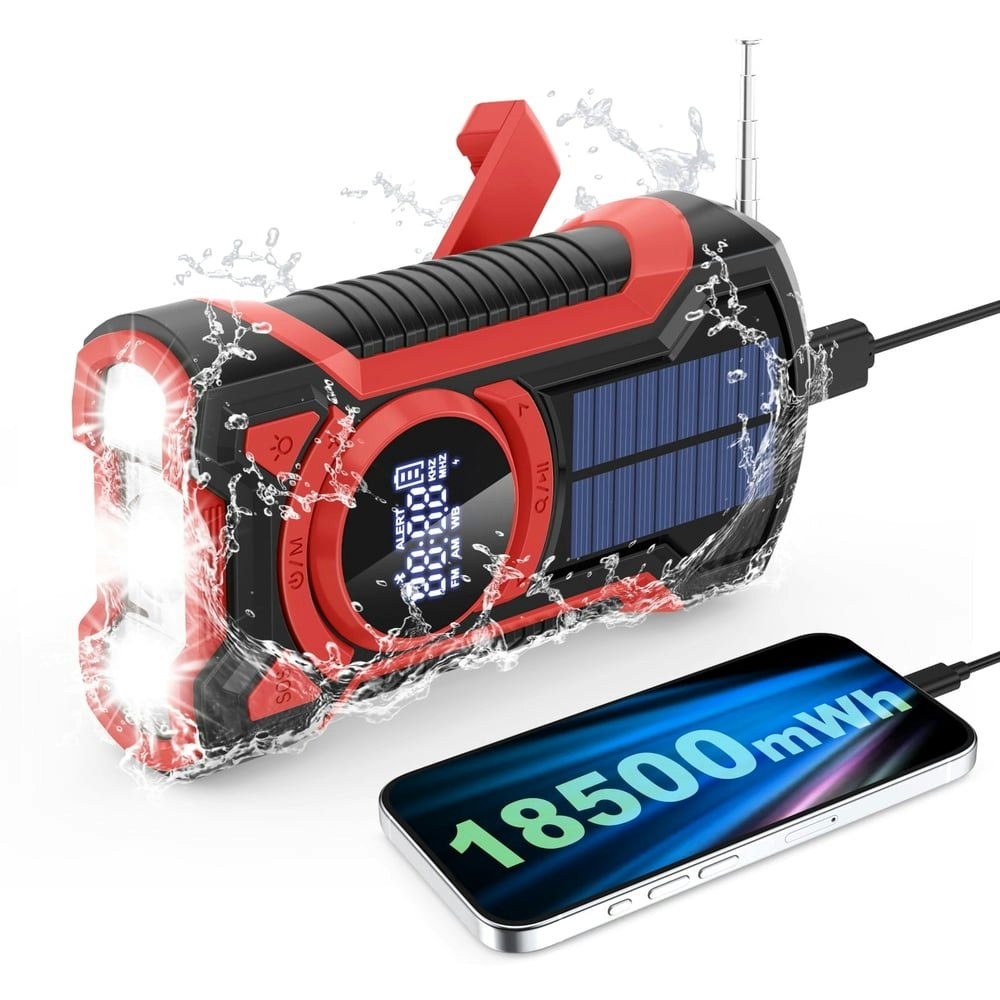Umutoo Emergency Solar Hand Crank Weather Radio: $25.99