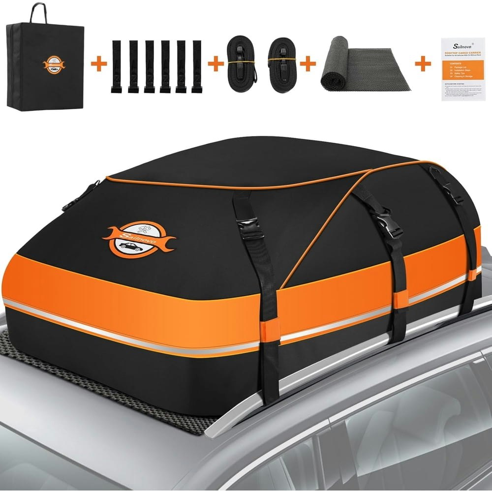 Adnoom 15-Cubic Foot Waterproof Rooftop Cargo Carrier: $32.86 Adnoom 15-Cubic Foot Waterproof Rooftop Cargo Carrier: $32.86