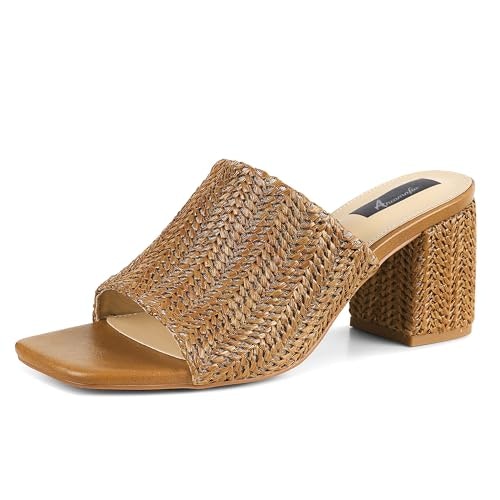 Ancomafio Women's Heeled Raffia Mules: $36.98 Ancomafio Women's Heeled Raffia Mules: $36.98