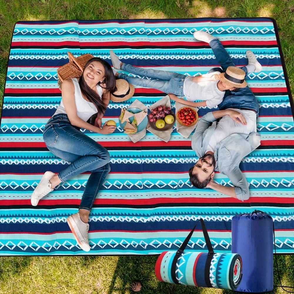 78.7" x 78.7" Waterproof Picnic Blanket: $26.99