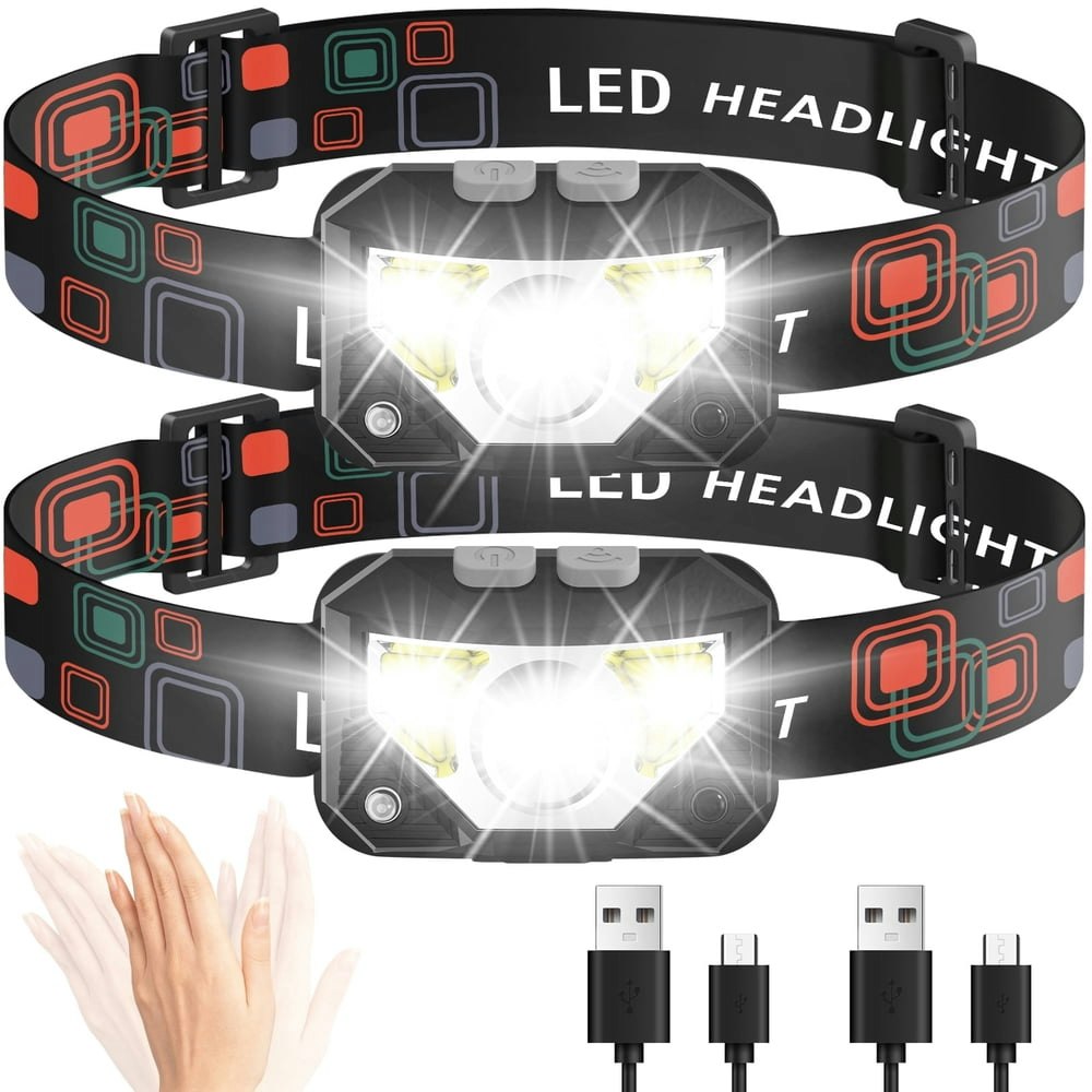 PanAdventure 2,500 Lumen Rechargeable LED Headlamp 2-Pack: $19.99