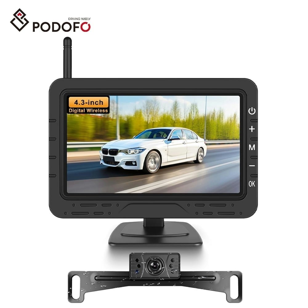 Podofo 4.3-Inch Wireless Backup Camera System: $49.99