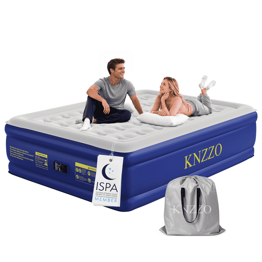 Knzzo 18-Inch Queen Air Mattress with Built-in Pump: $69.99 Knzzo 18-Inch Queen Air Mattress with Built-in Pump: $69.99