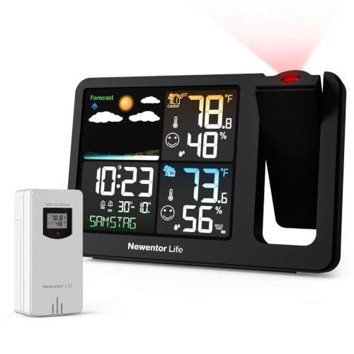 Newentor Projection Alarm Clock and Weather Station: $29.99 Newentor Projection Alarm Clock and Weather Station: $29.99