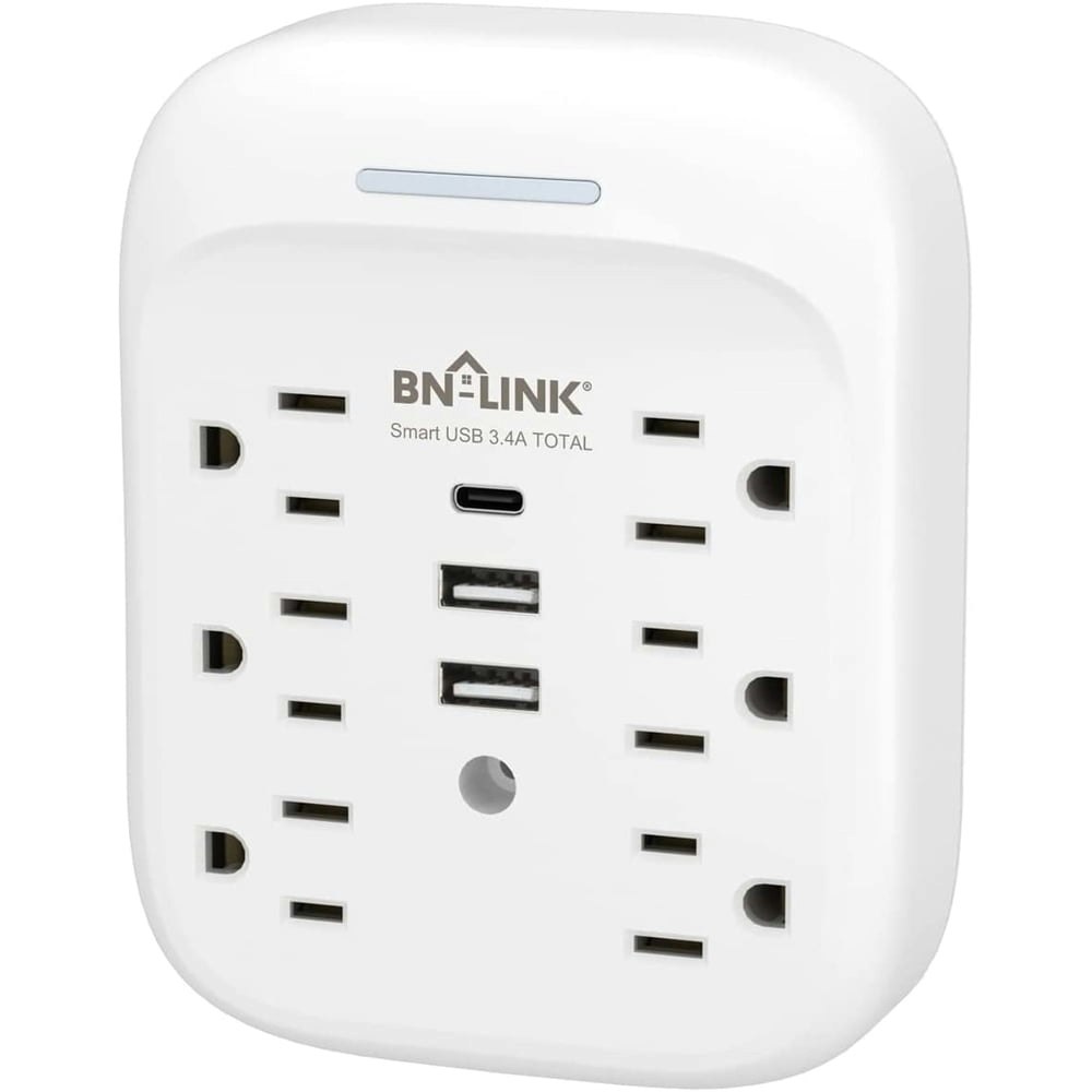 BN-Link 6-Outlet Surge Protector with 3 USB Ports: $12.99