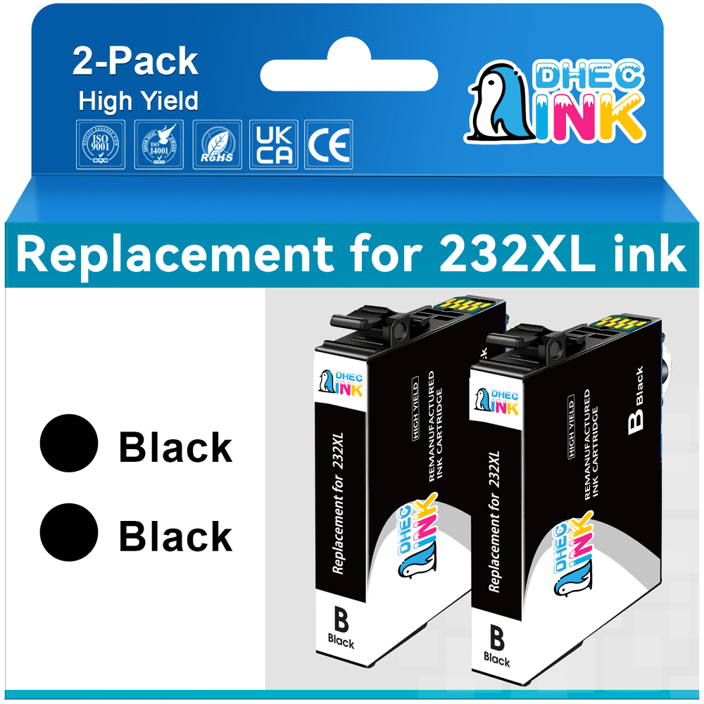 Dhecink 232XL Black Ink Cartridge 2-Pack: $19.15 Dhecink 232XL Black Ink Cartridge 2-Pack: $19.15