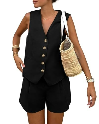 Prettygarden Women's Two-Piece Summer Outfit Set: $30.97 Prettygarden Women's Two-Piece Summer Outfit Set: $30.97