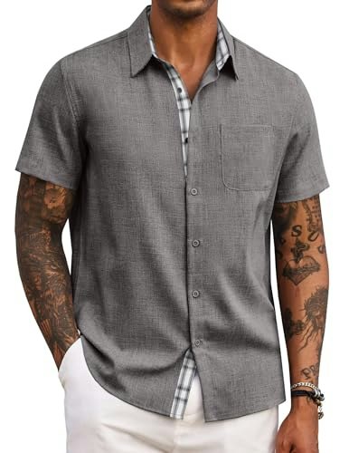 Coofandy Men's Short Sleeve Button-Up Beach Shirt: $19.99 Coofandy Men's Short Sleeve Button-Up Beach Shirt: $19.99