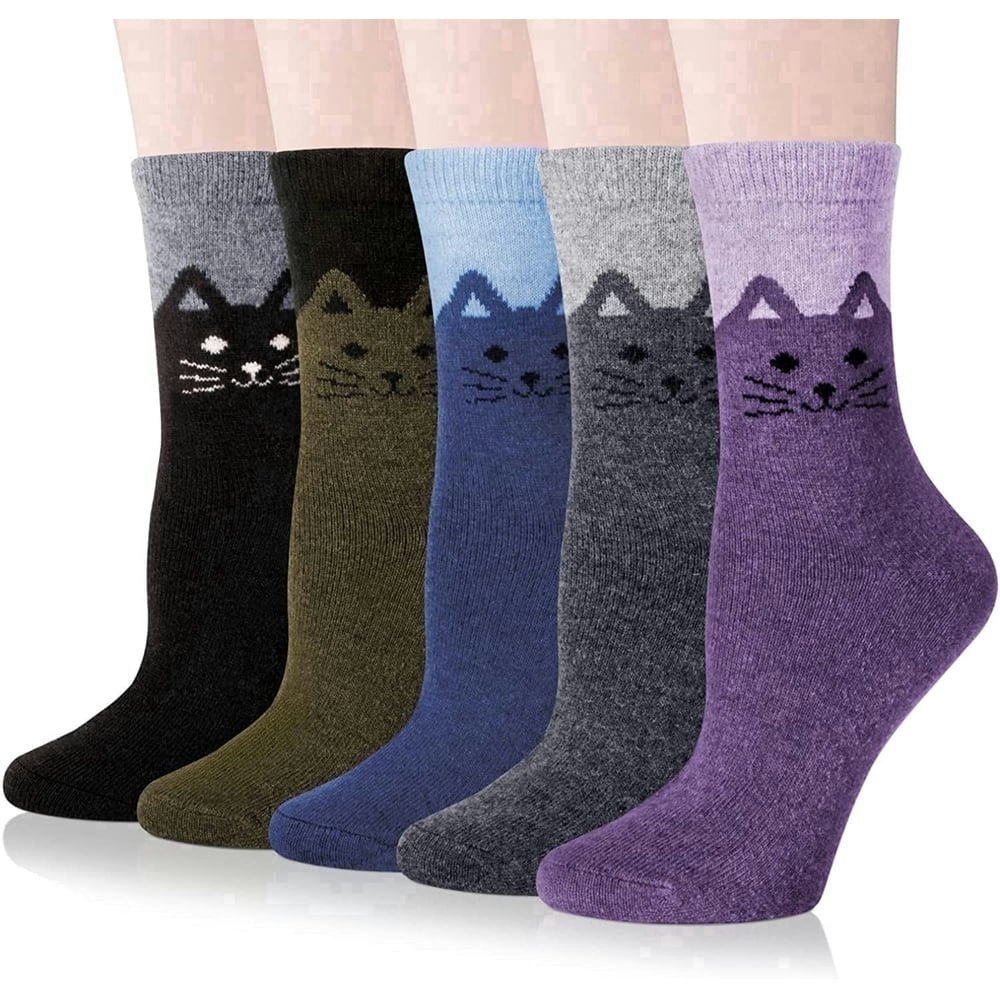 Loritta Women's Wool Crew Socks 5-Pack: $12.99