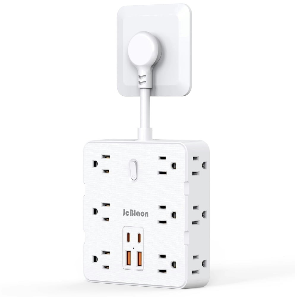 12-Outlet Surge Protector Power Strip: $12.29