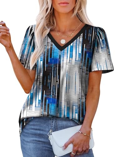 Ofeefan Women's V-Neck Puff Sleeve Blouse: $9.49 Ofeefan Women's V-Neck Puff Sleeve Blouse: $9.49